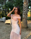 Juliette | Rosé Satin Drape Dress