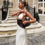 Soraya | Satin Halter Lace Waist Gown